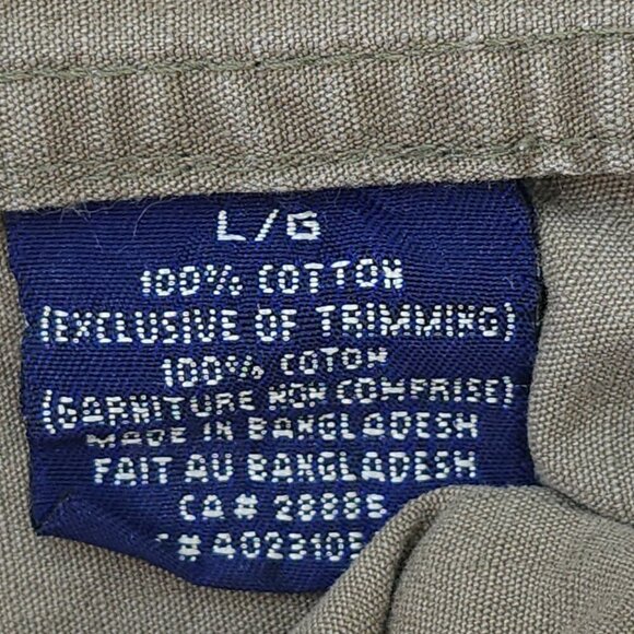 RETRO BUM EQUIPMENT CARGO SHIRT Men's Size Large Small Stash Pocket - Picture 2 of 10